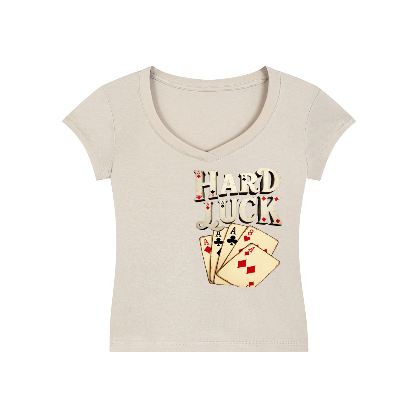 Aces & 8s Essential V-Neck Bodycon T-Shirt