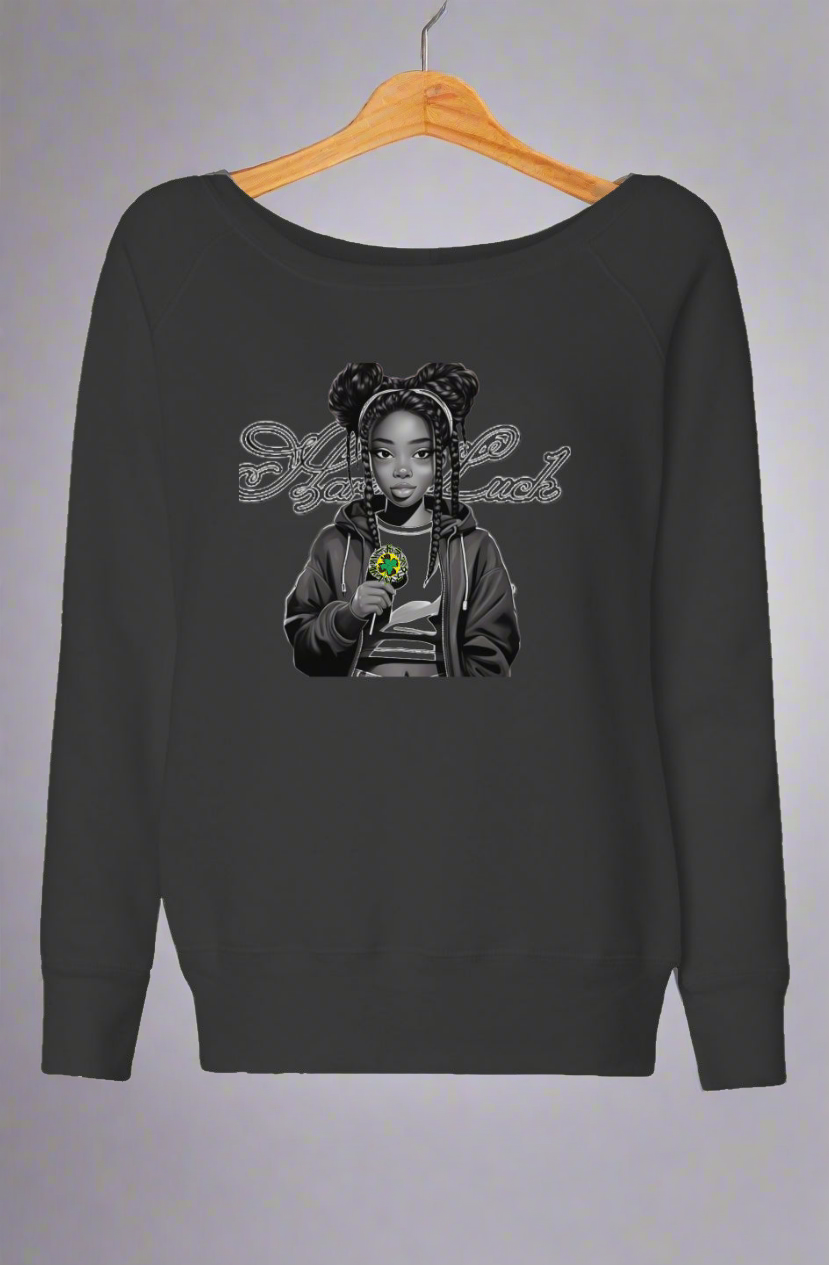 B-girl Womens Wide Neck Sweatshirt