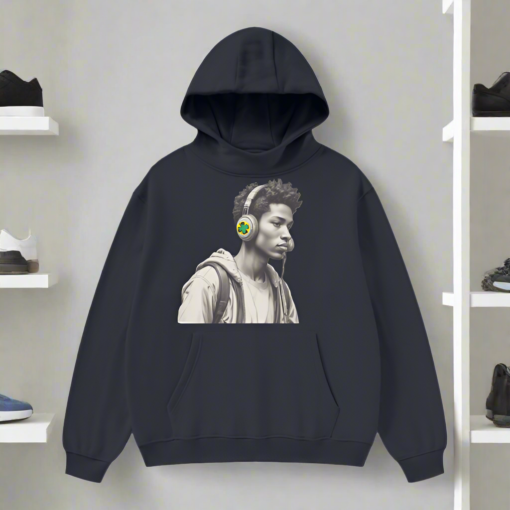 BUS Stop High Neck Insulated FOG Solid Color Fleece Hoodie - 385 GSM