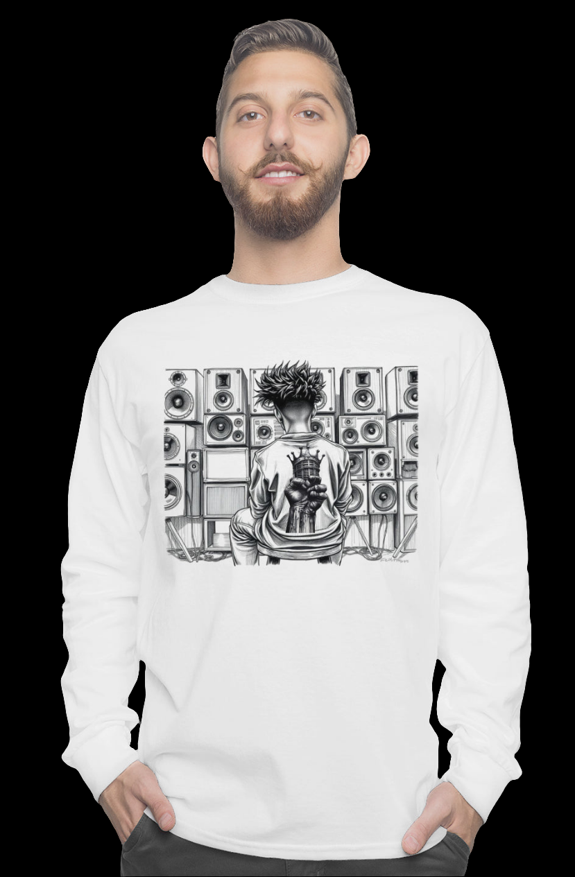 Solid wall of sound long sleeve tee