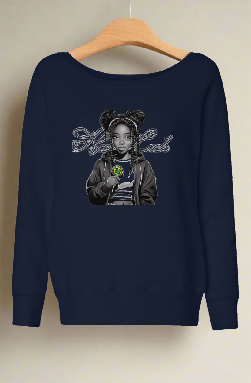 B-girl Womens Wide Neck Sweatshirt