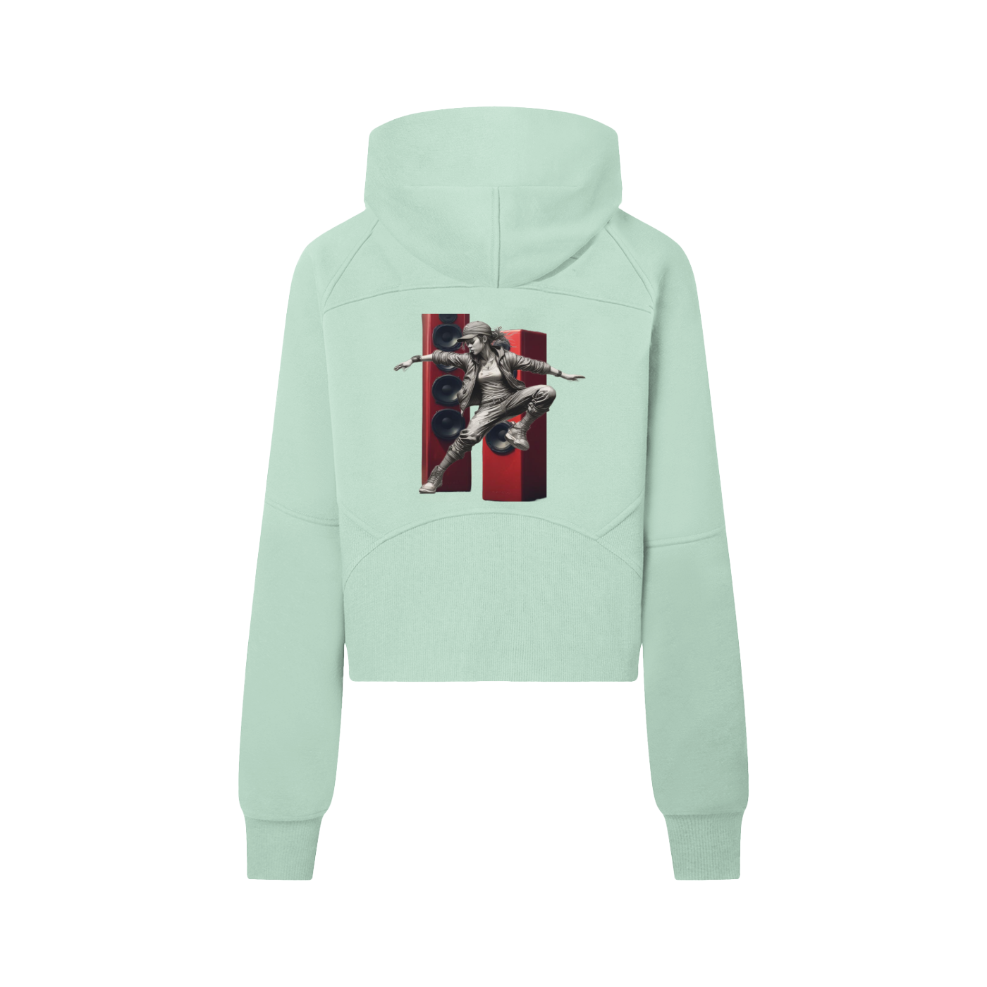 B-Girl in Motion Cropped Half-Zip Hoodie