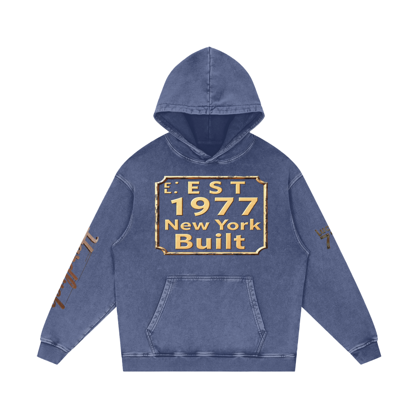 Snow Washed Loose Cotton Hoodie