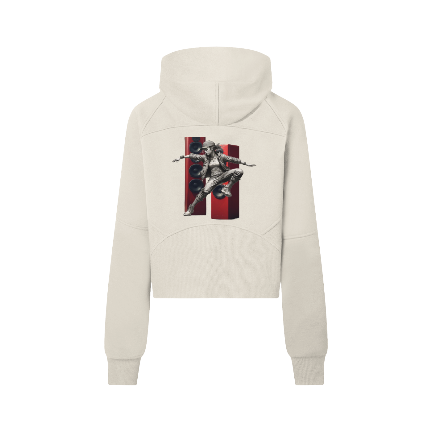 B-Girl in Motion Cropped Half-Zip Hoodie