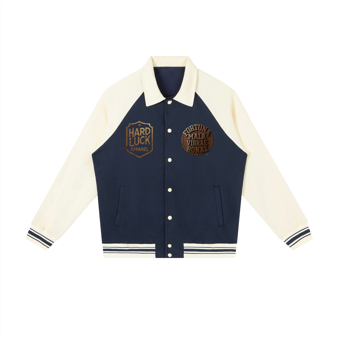 Fortune & Fate "77" Raglan Sleeve Baseball Jacket