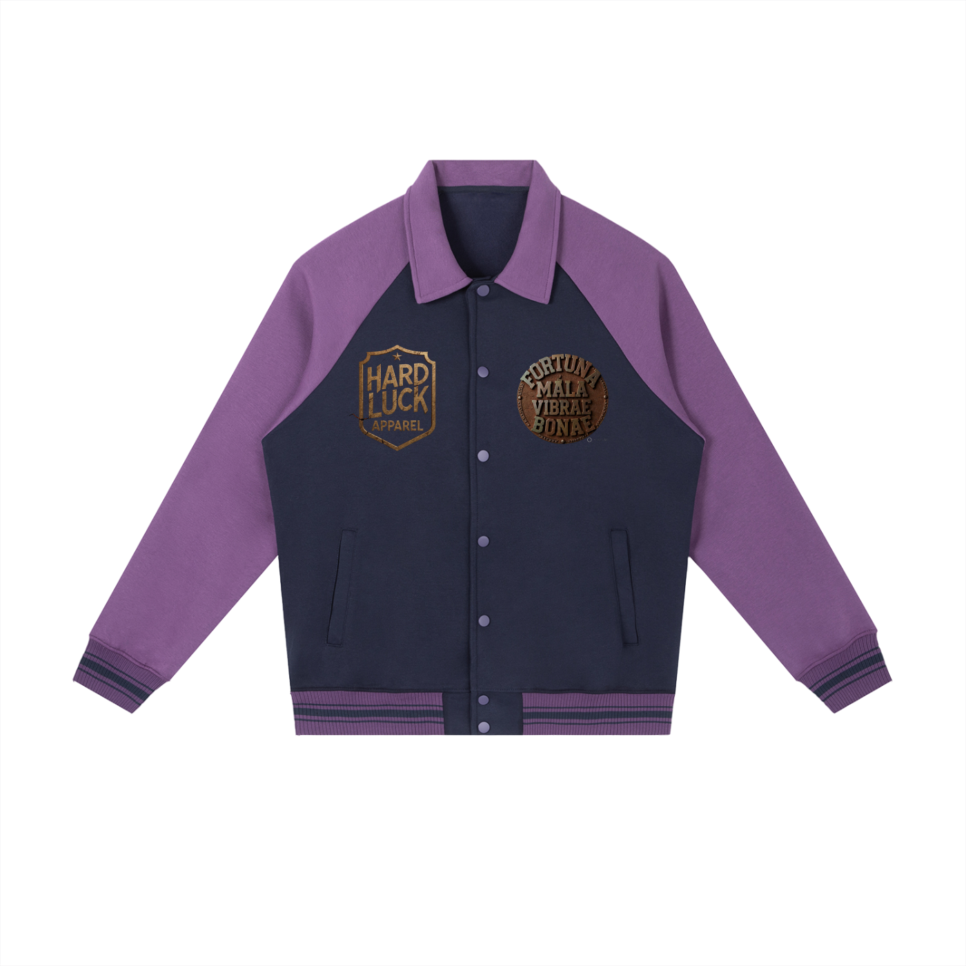 Fortune & Fate "77" Raglan Sleeve Baseball Jacket