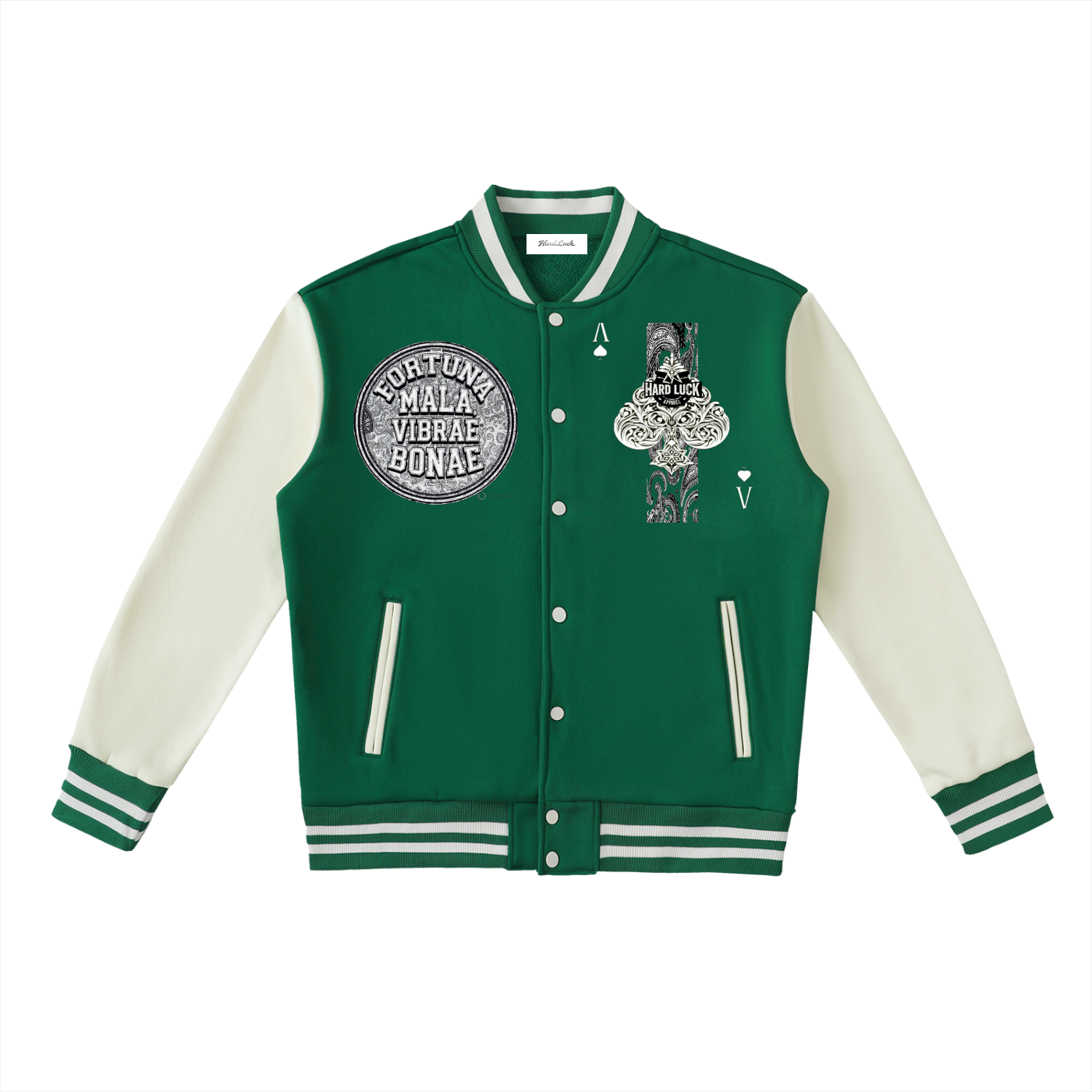 Noir refined Uptown Ace Two Tone Varsity  Jacket