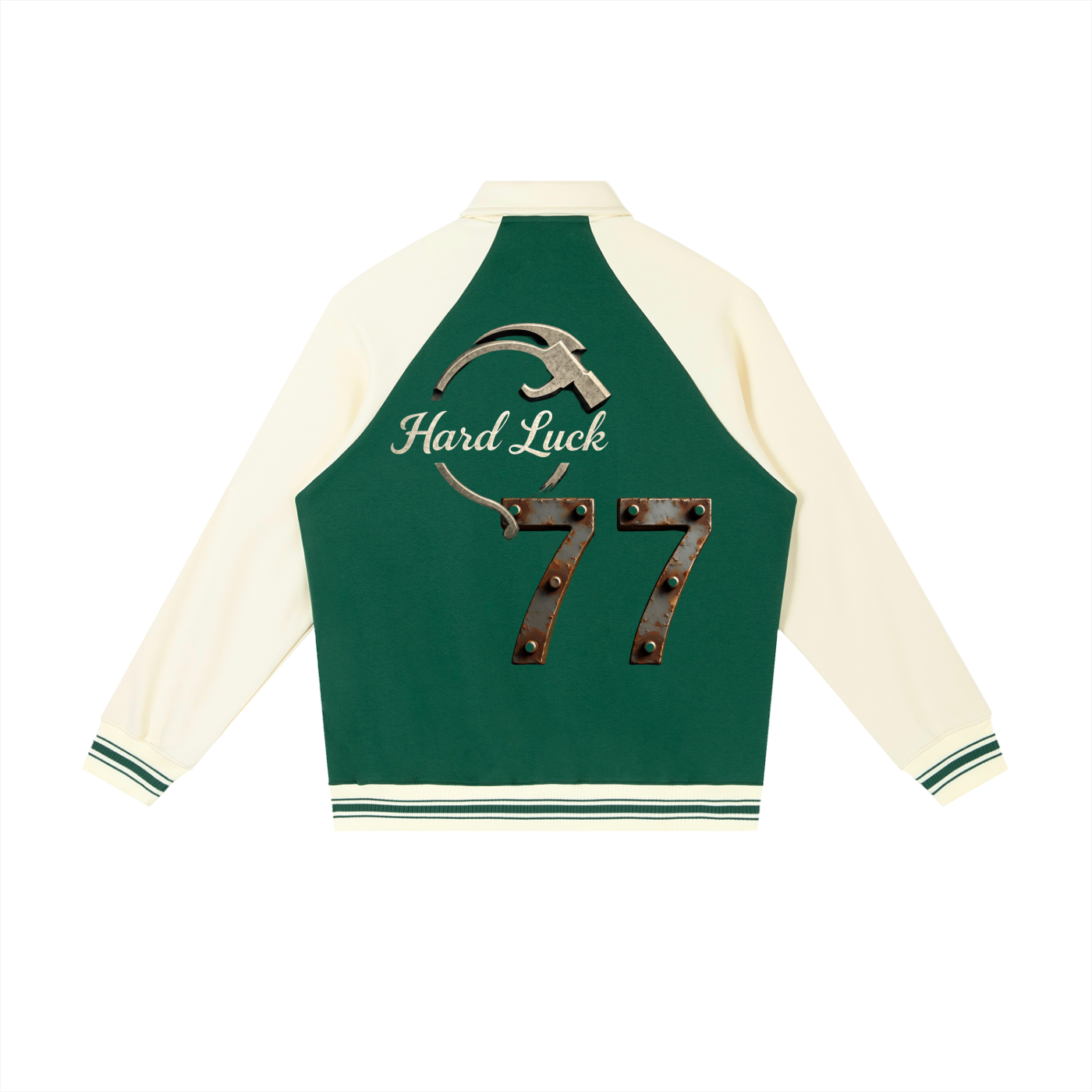Fortune & Fate "77" Raglan Sleeve Baseball Jacket