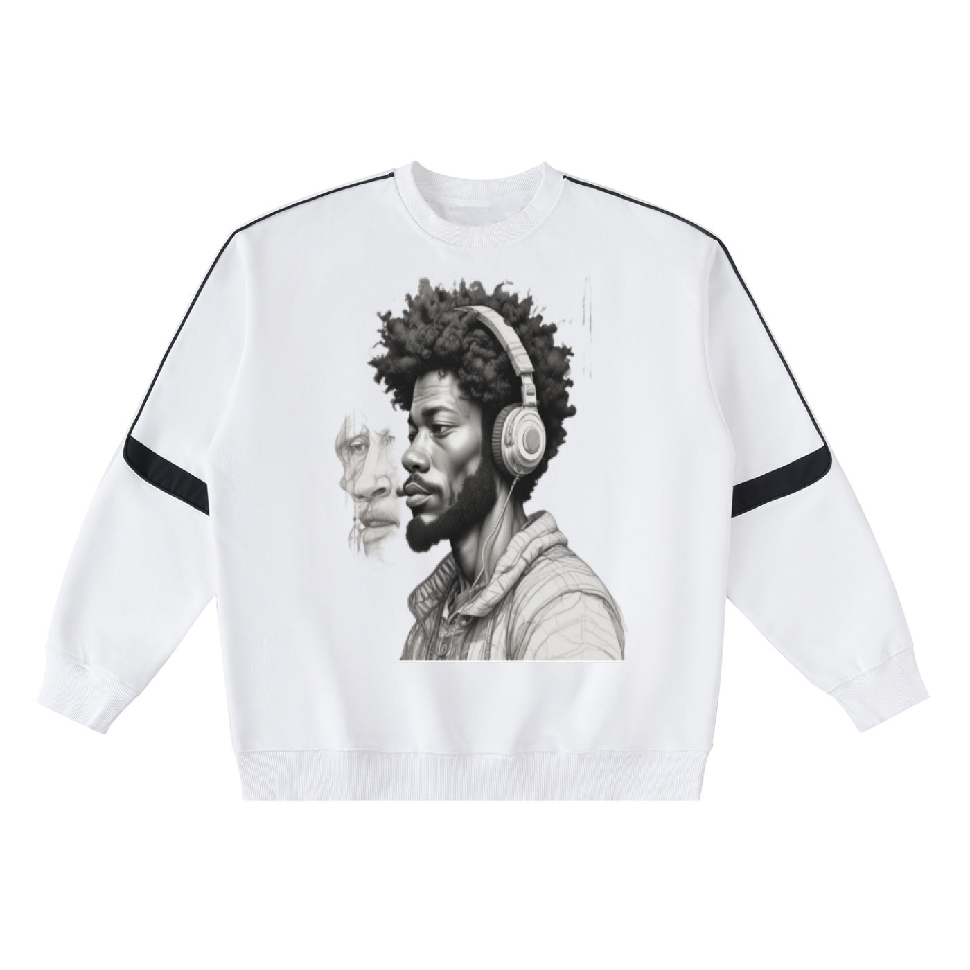 Soul reflections  Redux  Oversized Crewneck Taped Sweatshirt