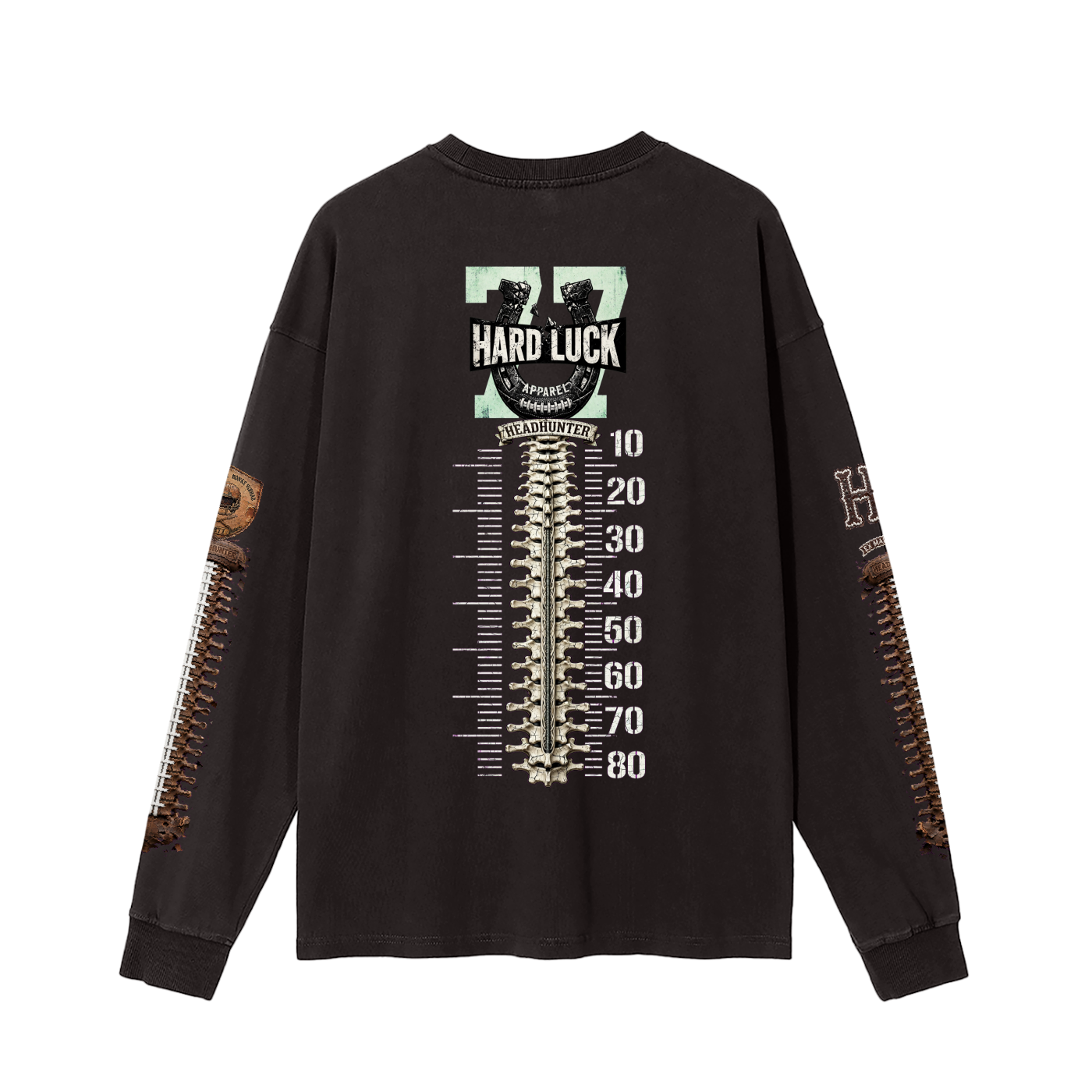 Hard Luck Apparel - Gridiron Gut Check Headhunter 77 Captain Long Sleeve Tee