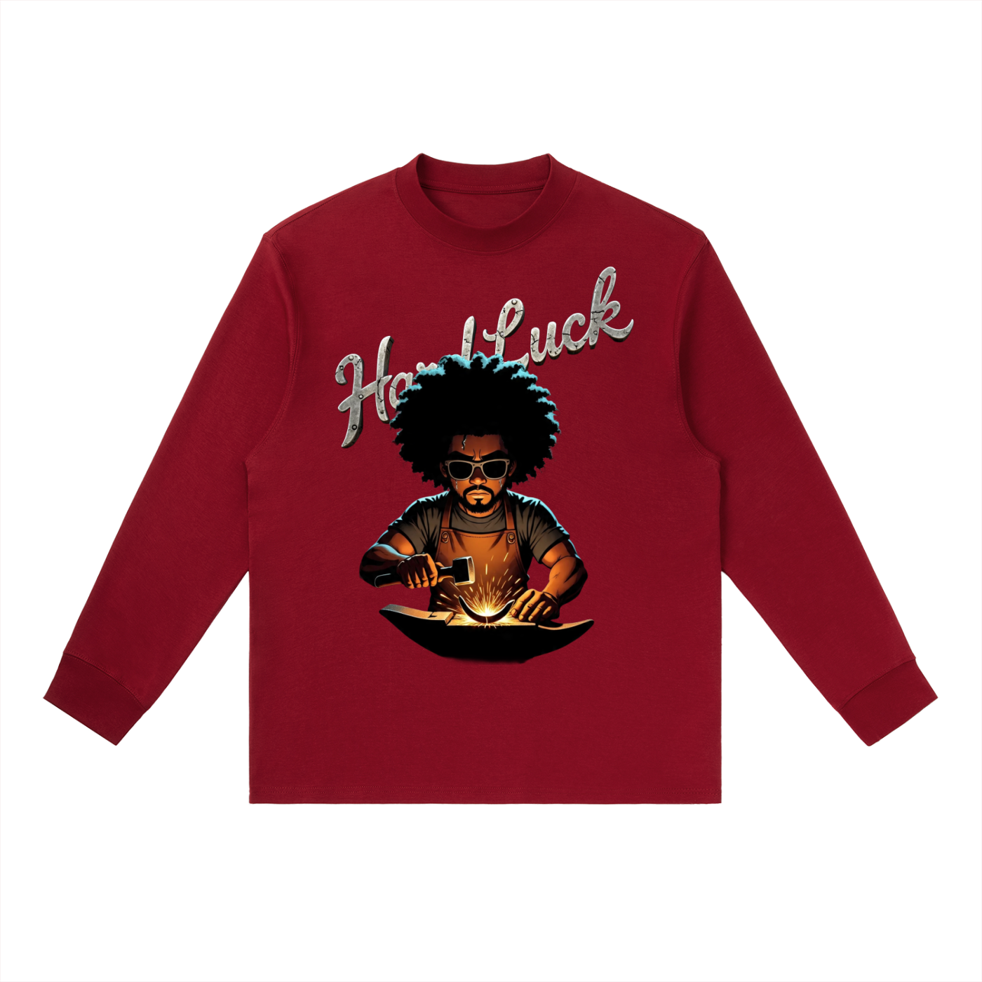Black smith Forged Essential Crewneck Long-Sleeve T-Shirt