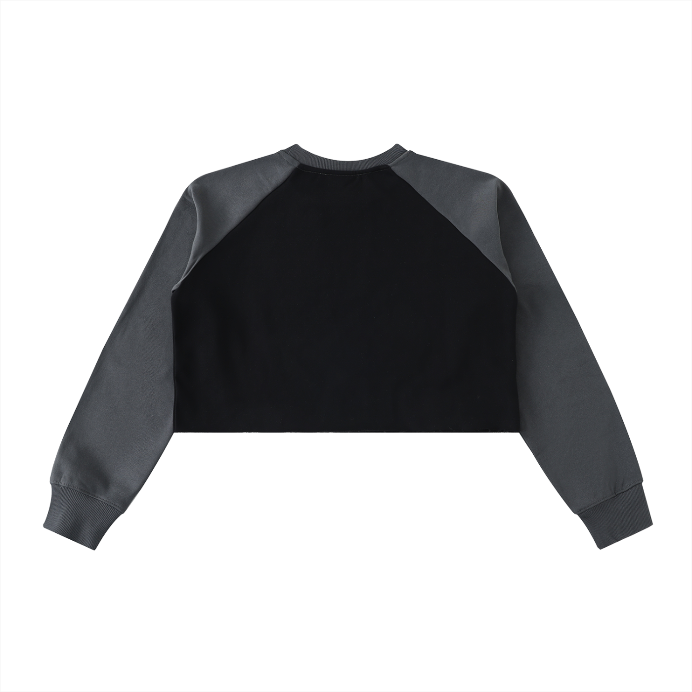 Black Ice rolle the D-ice Raw-Hem Color-Block Raglan Crop Sweatshirt