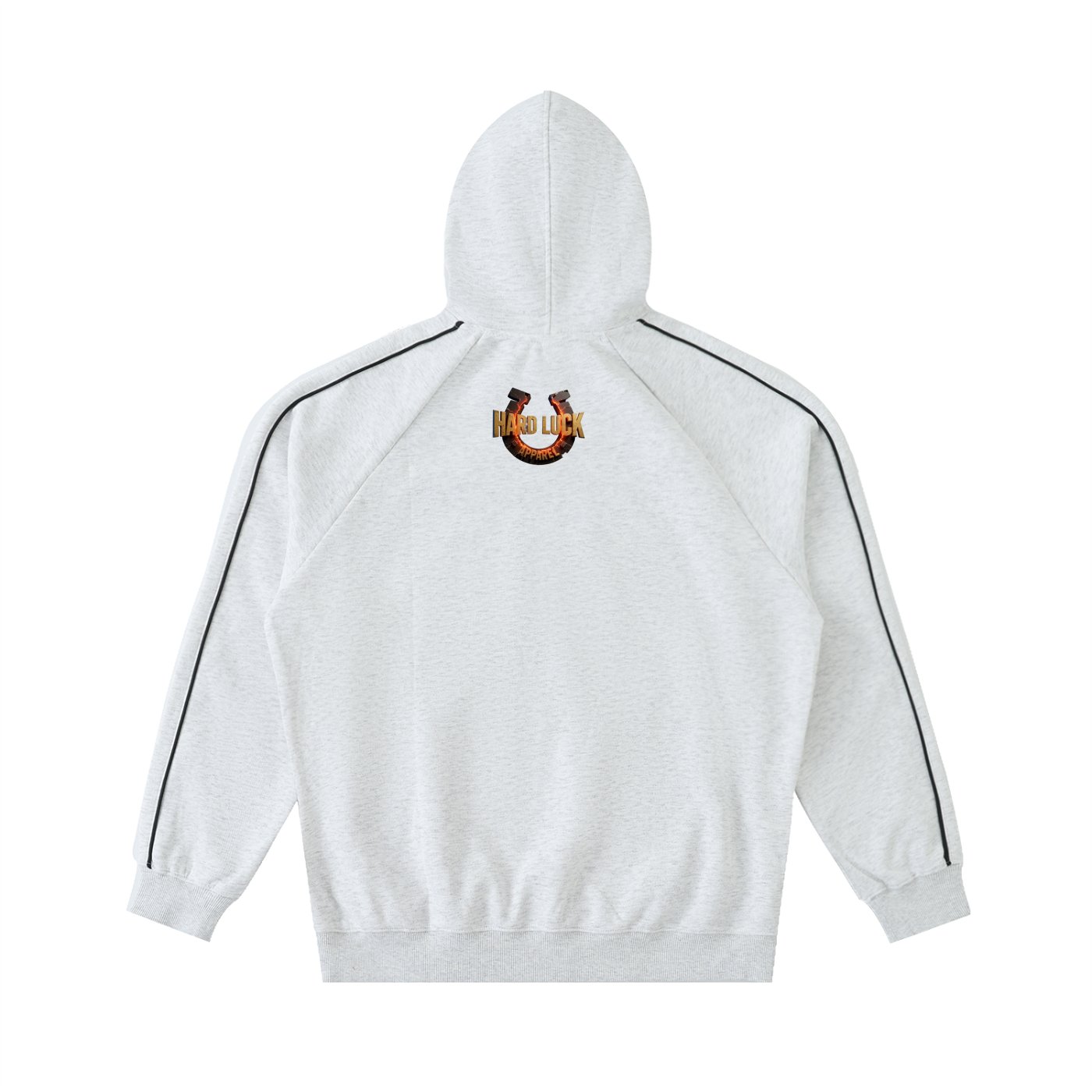 Black Smith Forged Contrast Piping Raglan Hoodie