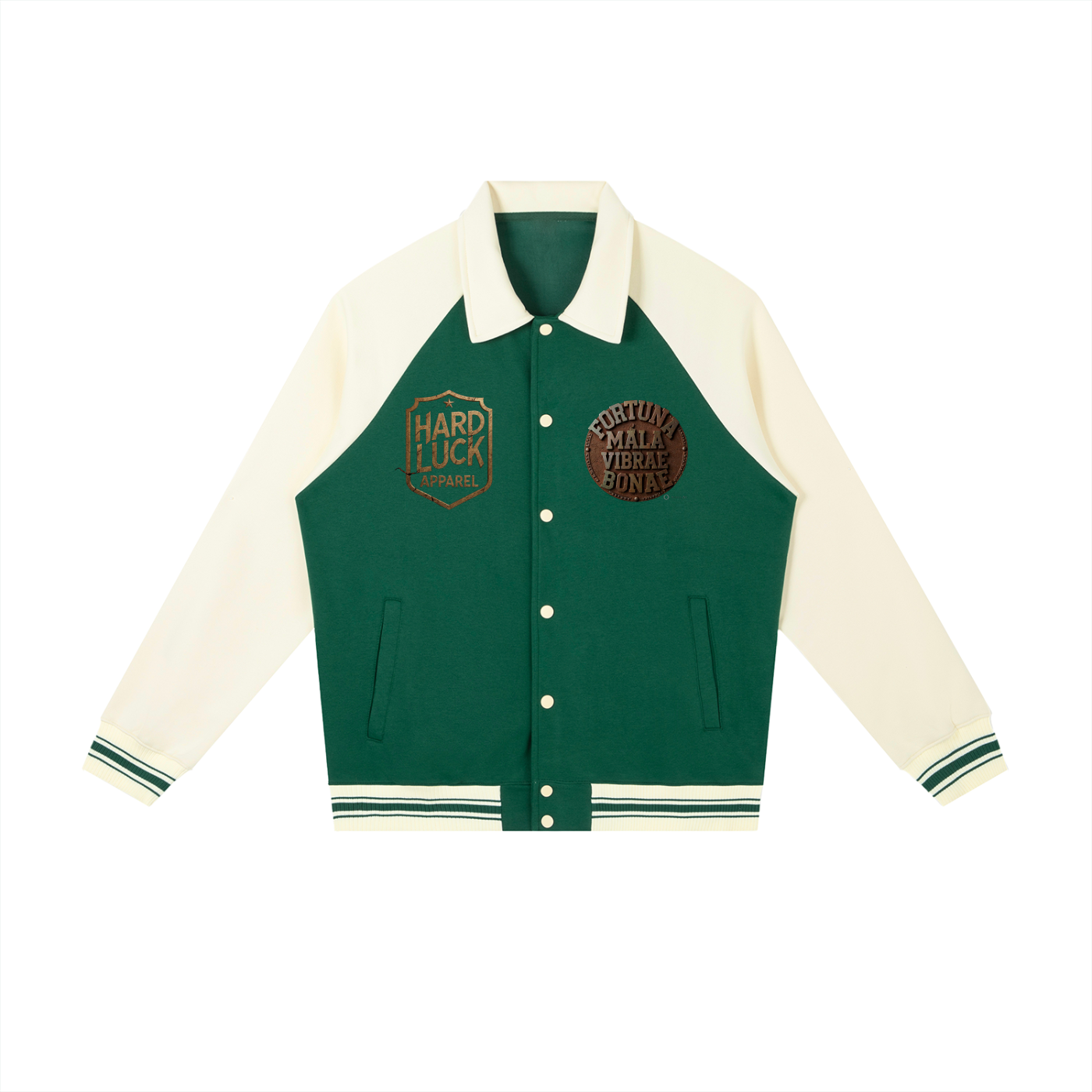Fortune & Fate "77" Raglan Sleeve Baseball Jacket
