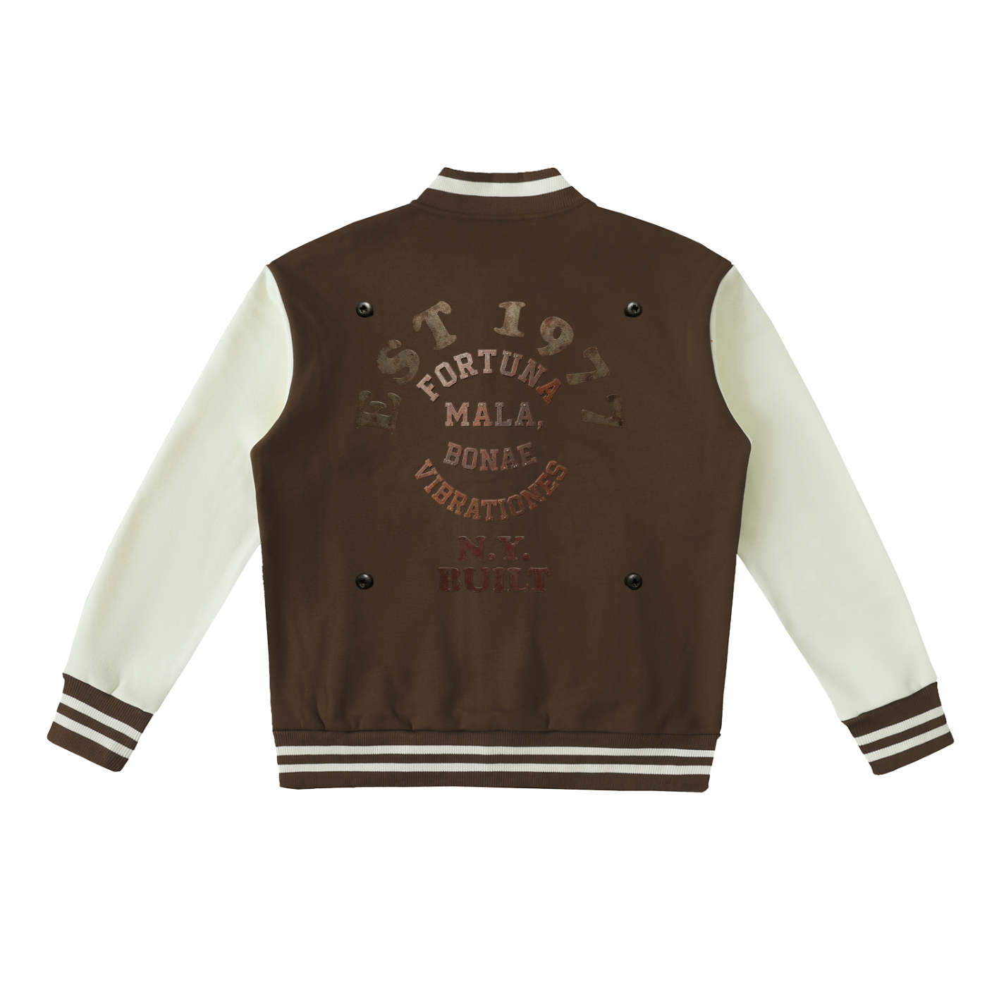 Two-Tone Fleeced Varsity Jacket
