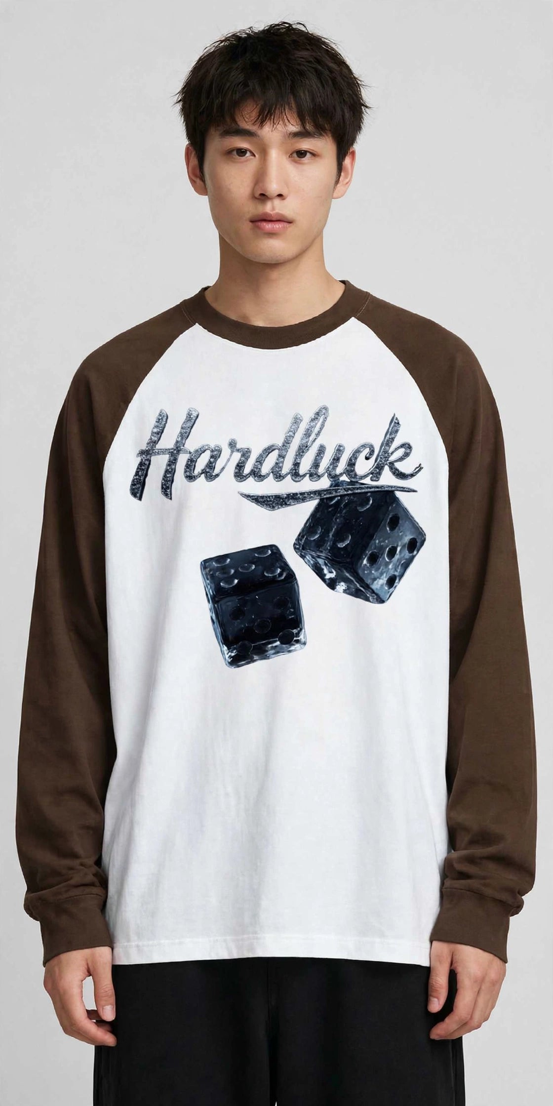 Black Ice Roll the D-Ice Color Blocked Raglan Long Sleeve T-Shirt