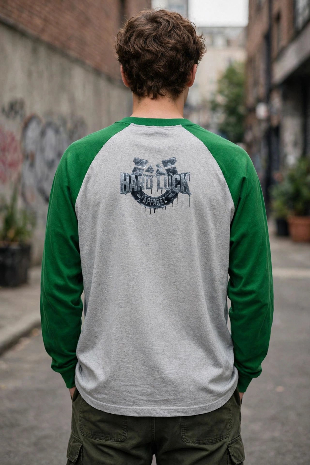 Black Ice Roll the D-Ice Color Blocked Raglan Long Sleeve T-Shirt