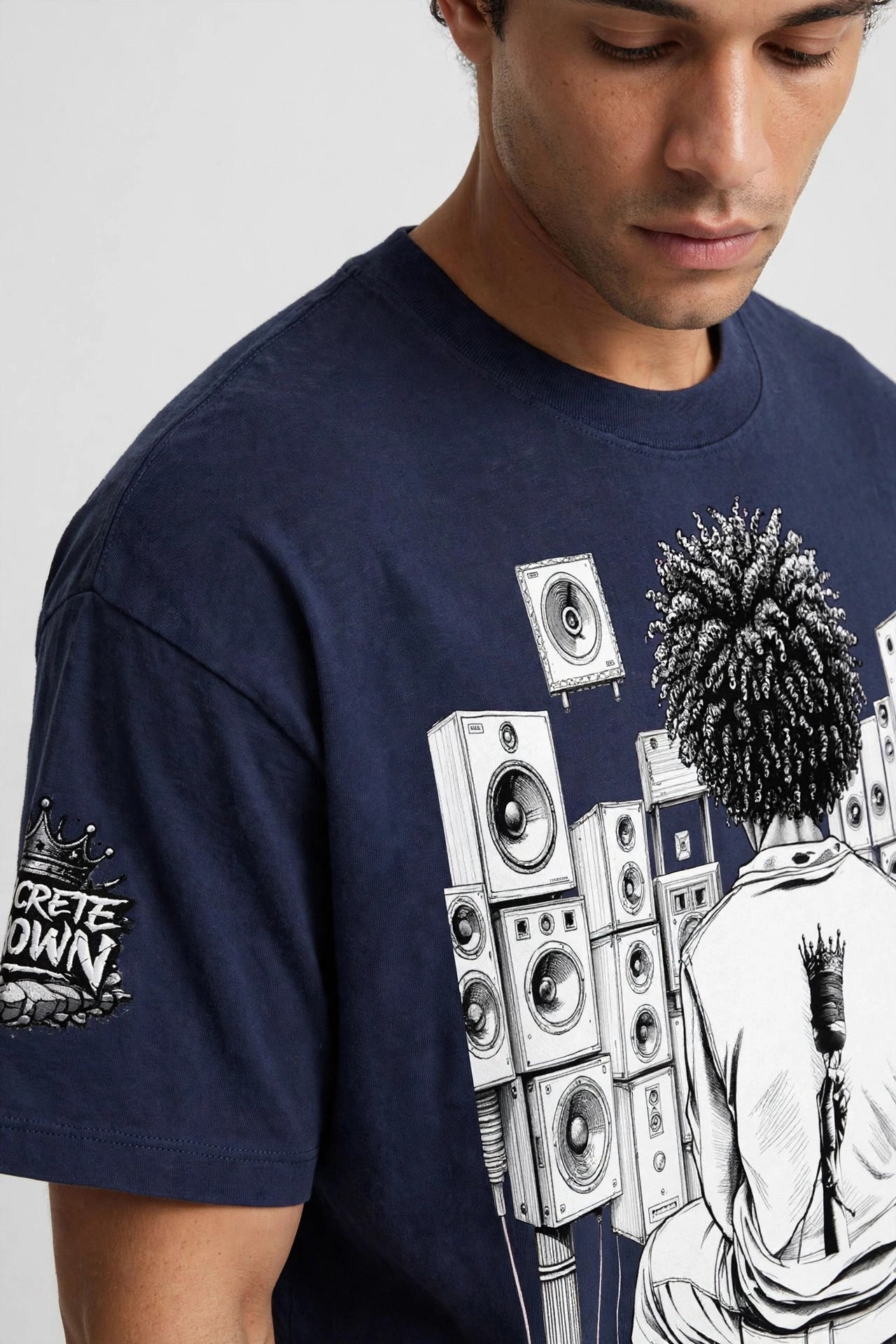Solid Wall of Sound Graphic T-Shirt | Hip-Hop Sound System Tee | Hard Luck Apparel