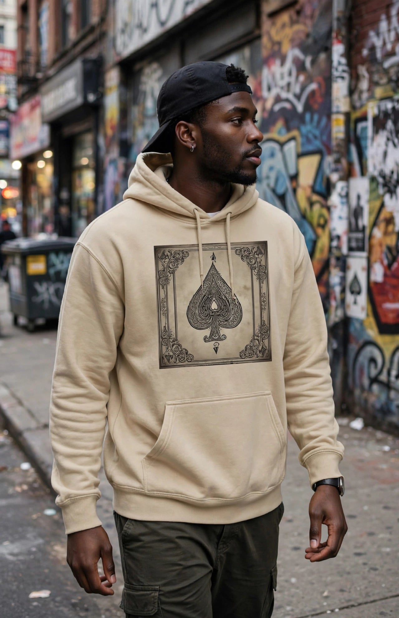 Ace of Spades Pullover Hoodie | Premium Graphic Streetwear | Hard Luck Apparel