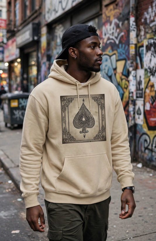 Ace of Spades Pullover Hoodie | Premium Graphic Streetwear | Hard Luck Apparel
