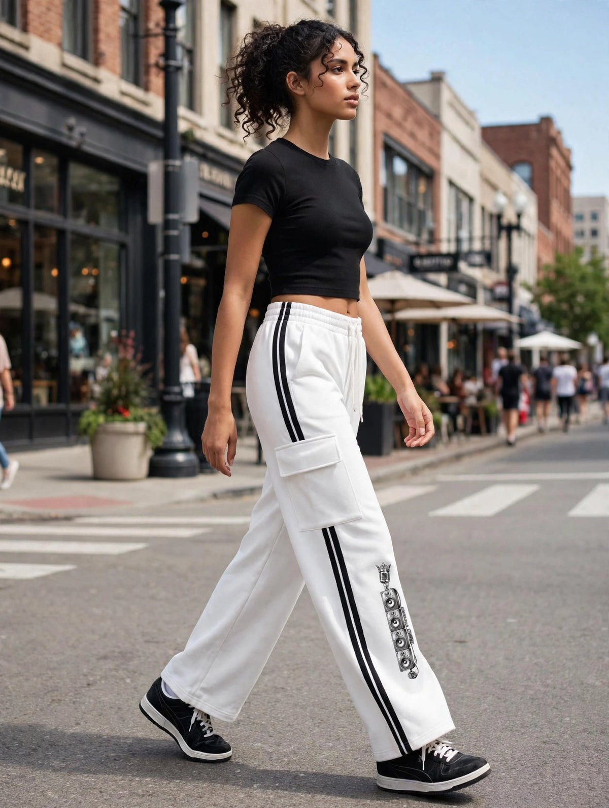 Solid Wall of Sound Side Stripe Straight Leg Pants | Hard Luck Apparel Streetwear