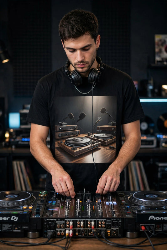 A Few Turntables & Some Mics Graphic Tee | Hip Hop Streetwear T-Shirt | Hard Luck Apparel