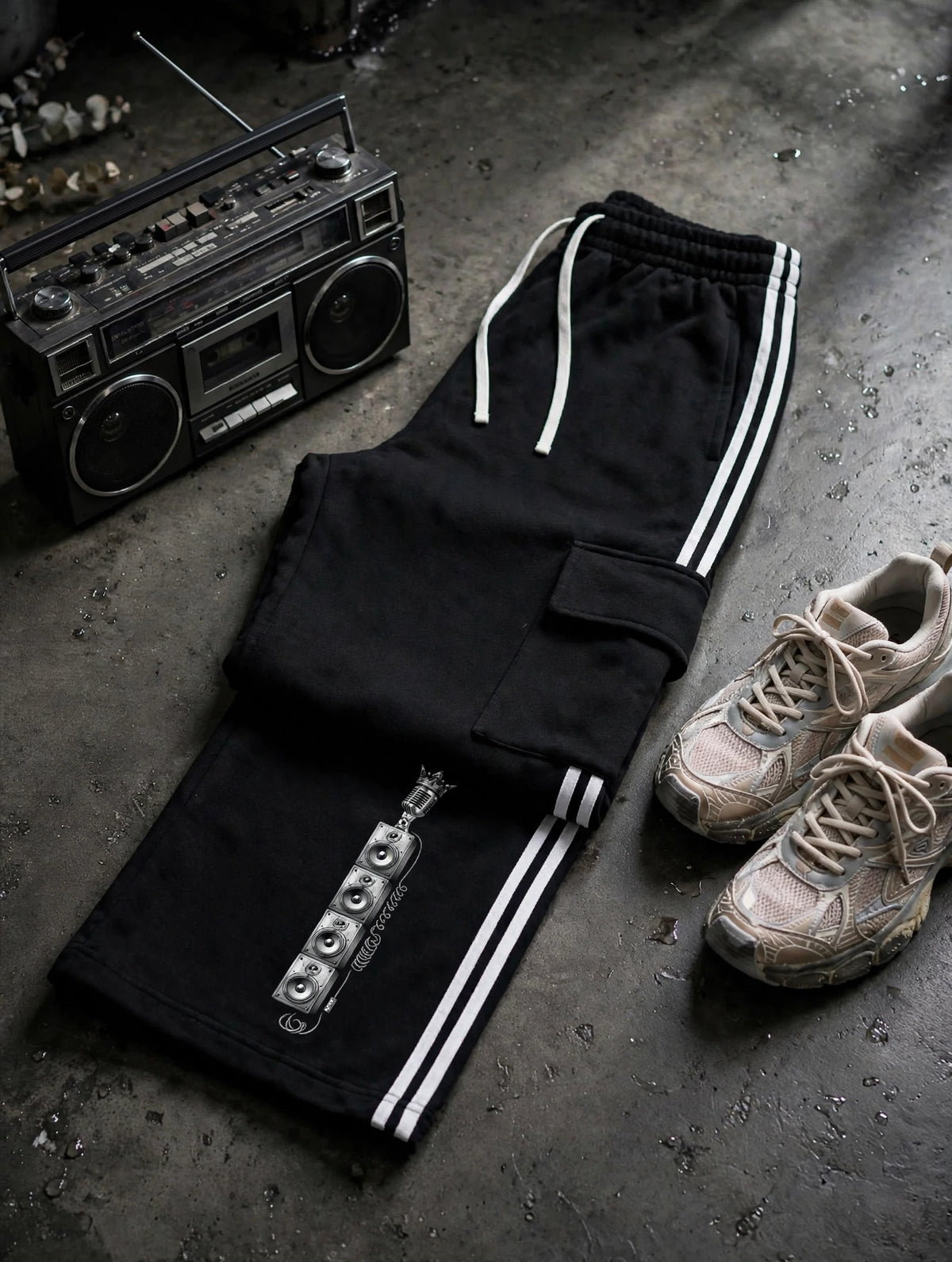 Solid Wall of Sound Side Stripe Straight Leg Pants | Hard Luck Apparel Streetwear