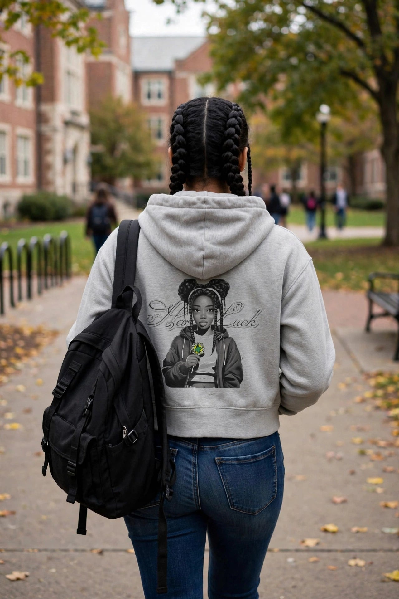 The Lucky Lolli Zip-Up Hoodie | Women’s Streetwear Graphic Hoodie | Hard Luck Apparel