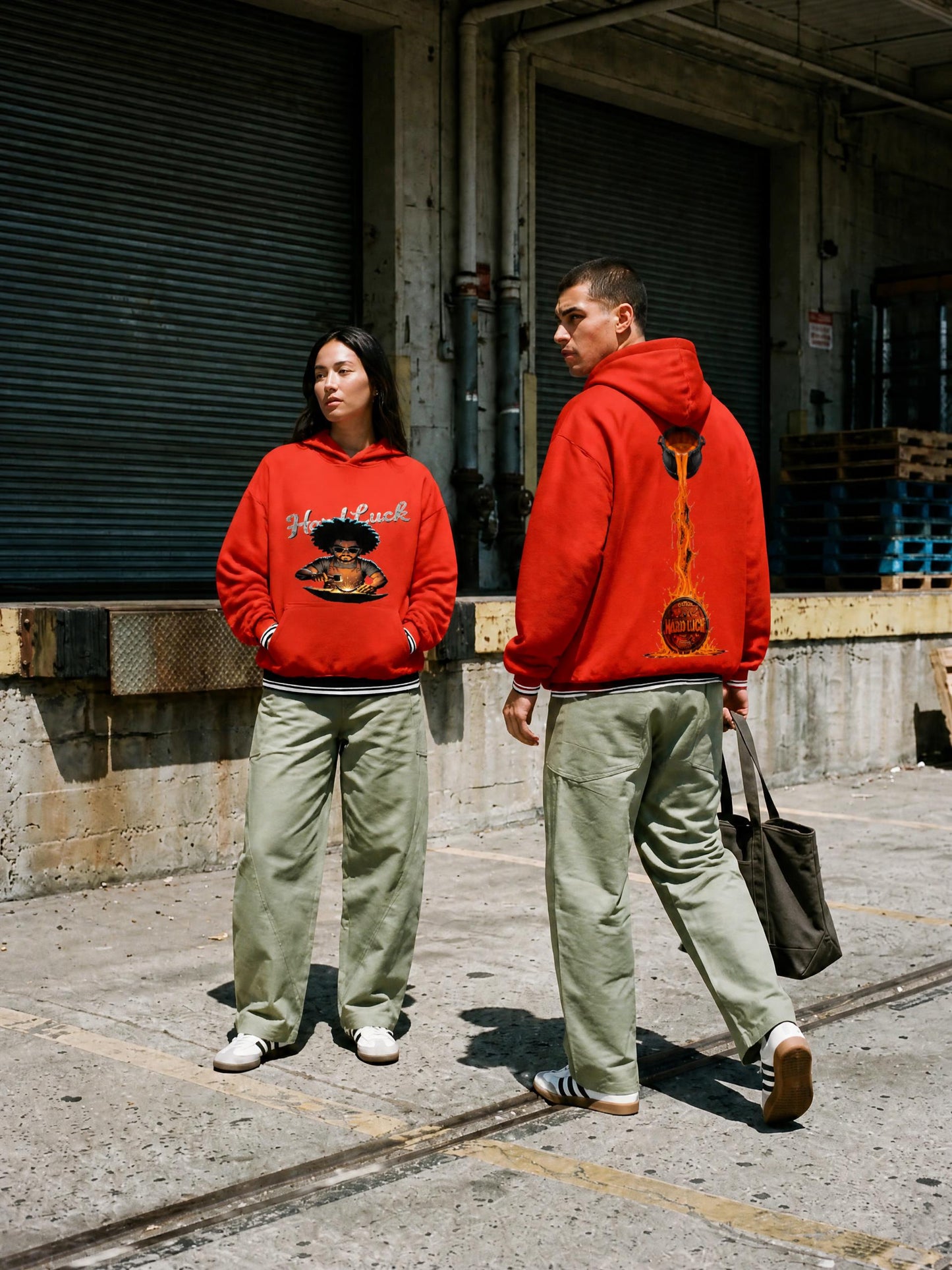 Black Smith forged Oversized Color Block Fleece Hoodie